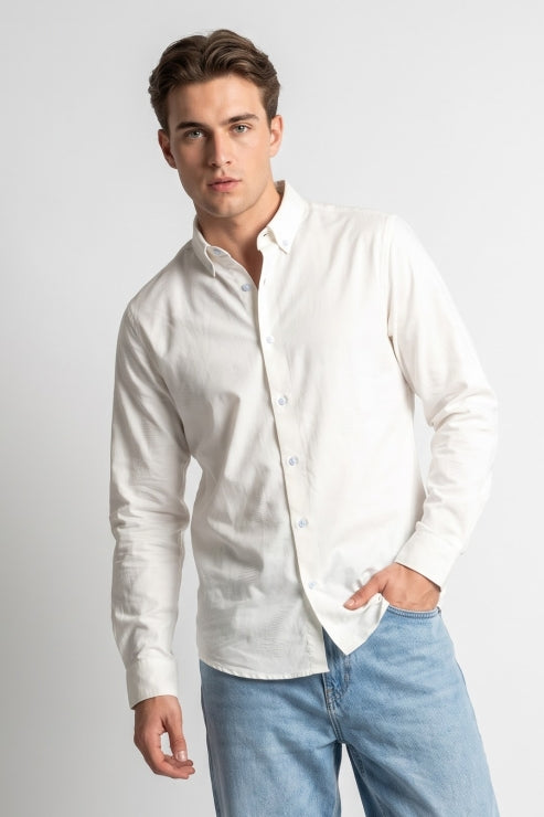 White Regular Fit Shirt