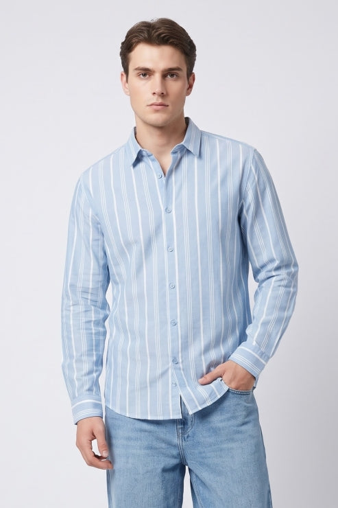 Blue Stripe Regular Fit Shirt