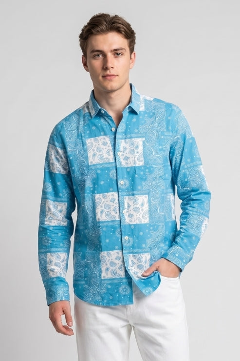 Abstract Printed Regular Fit Shirt