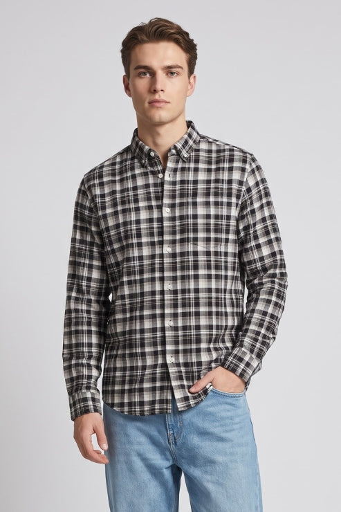Flannel Check Regular Fit Shirt