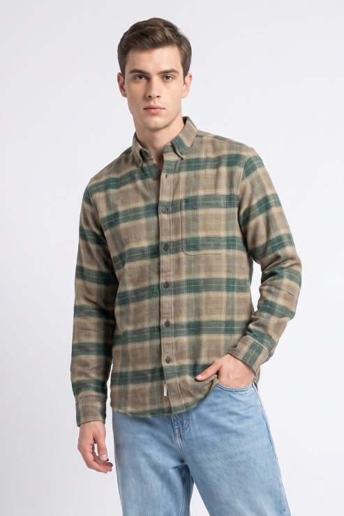 Heavy Cotton Checks Regular Fit Shirt