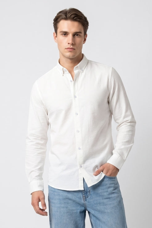 White Regular Fit Shirt