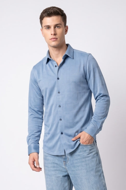 Blue Regular Fit Shirt