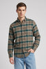 Olive Brush Checks Shirt
