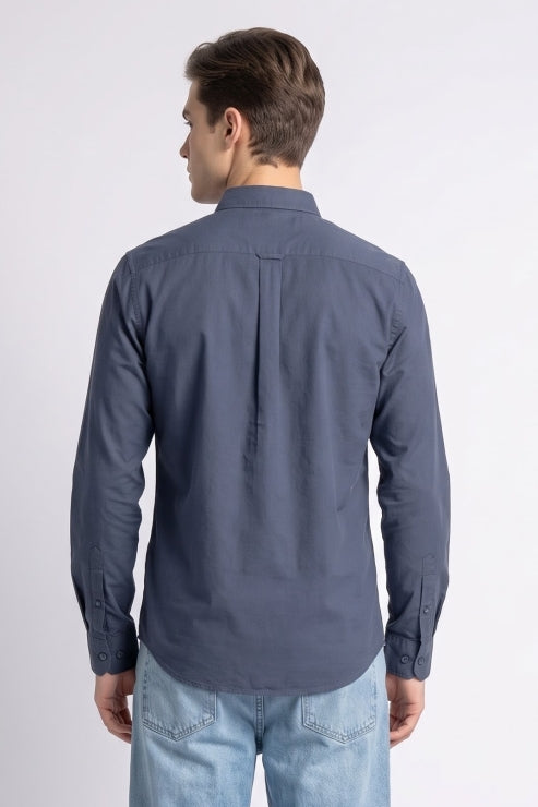 Teal Poly Lycra Regular Fit Shirt