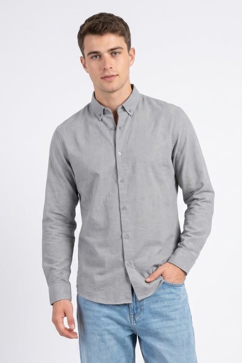 Gray Stripe Regular Fit Shirt