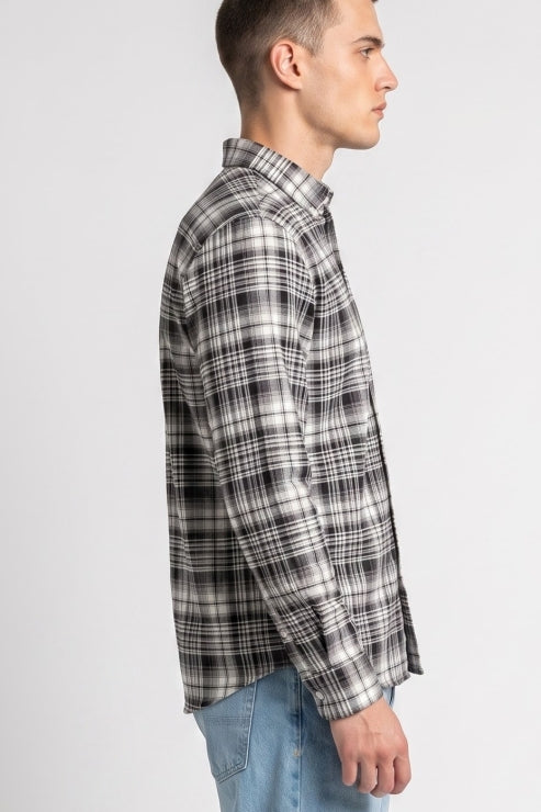 Black Shade Checks Regular Fit Shirt