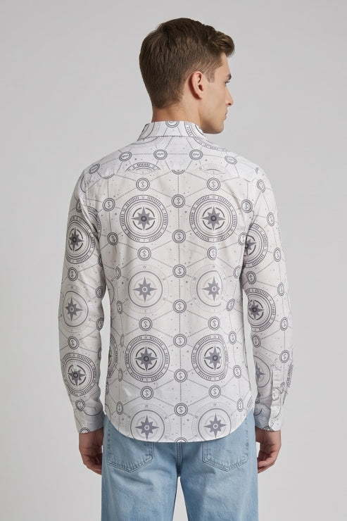 Abstract Print Regular Fit Shirt