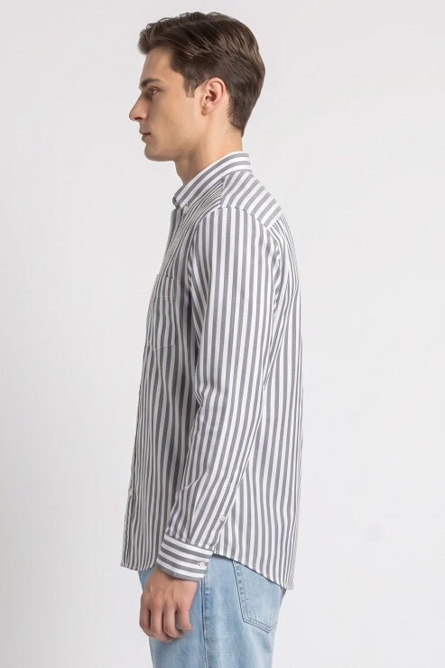 Black Stripe Regular Fit Shirt