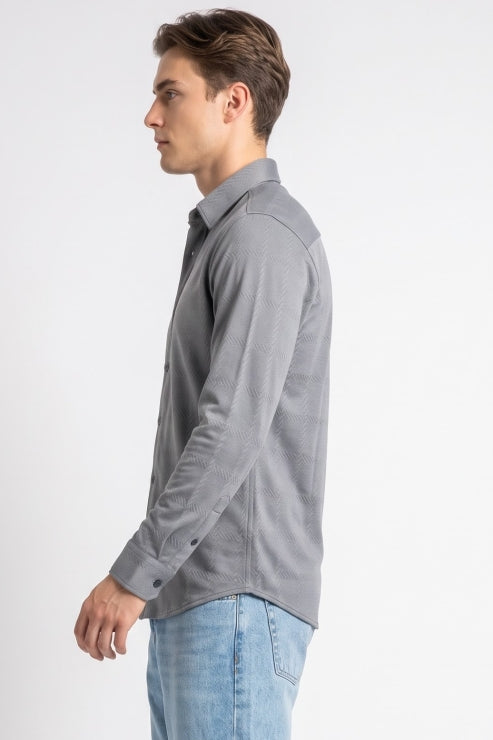 Grey Regular Fit Shirt