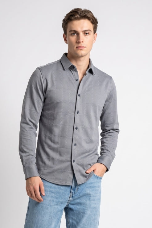 Grey Regular Fit Shirt