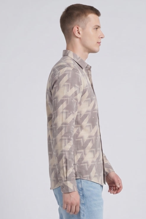 Abstract Print Regular Fit Shirt
