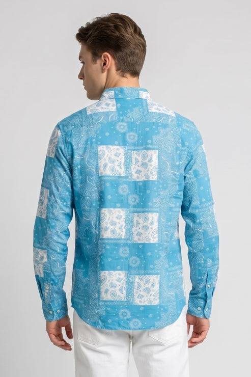 Abstract Printed Regular Fit Shirt