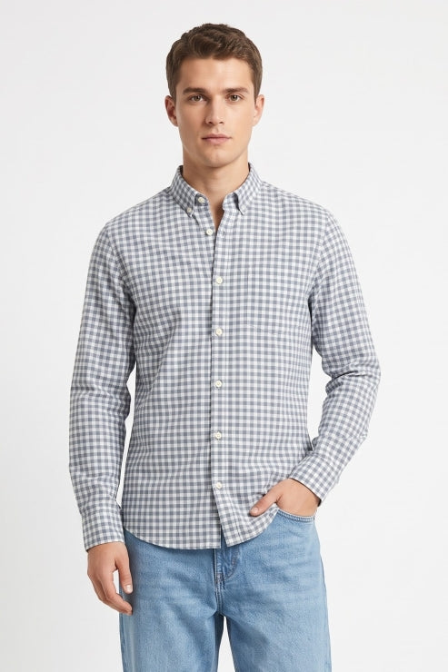 Micro Box Check Regular Fit Shirt