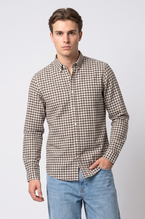 Micro Check Regular Fit Shirt