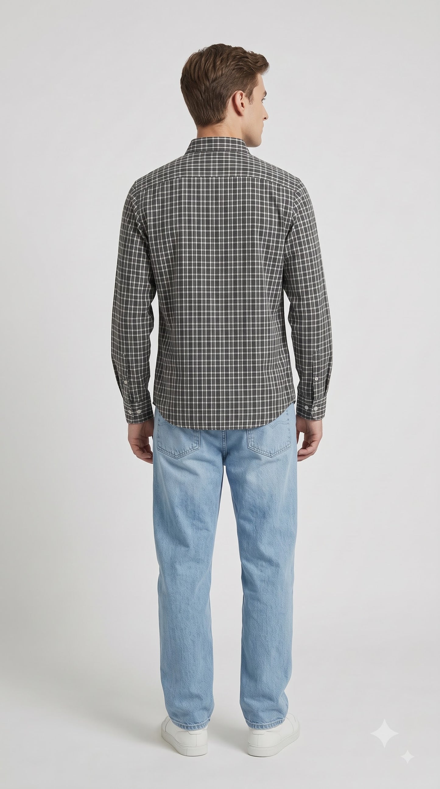 Mini Black Shade Checks Regular Fit Shirt