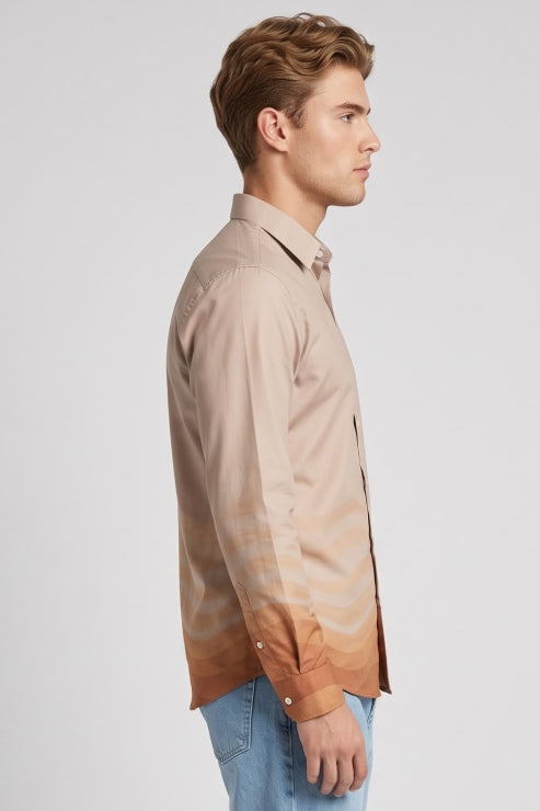 Shaded Melange Regular Fit Shirt