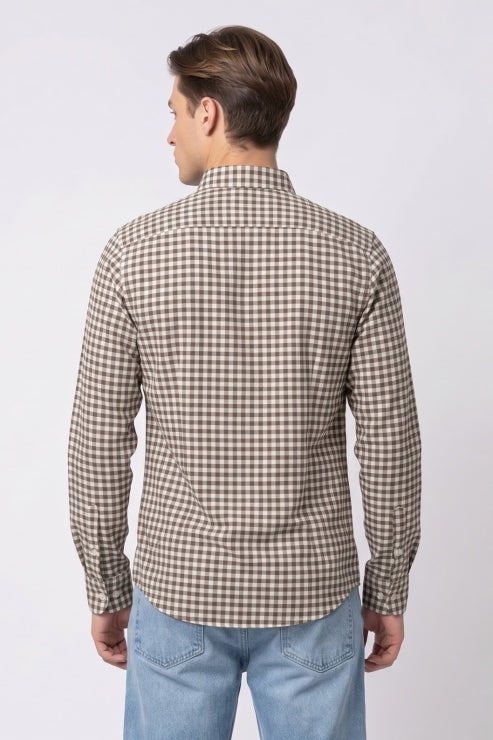 Micro Check Regular Fit Shirt