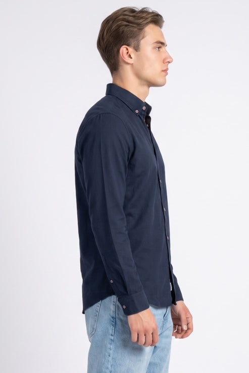Navy Blue Oxford Regular Fit Shirt