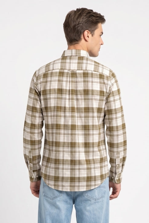 Grey Shade Checks Regular Fit Shirt