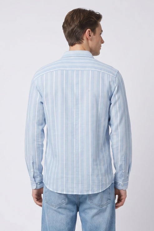 Blue Stripe Regular Fit Shirt