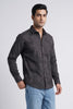 Black Velvet Leaf Print Shirt