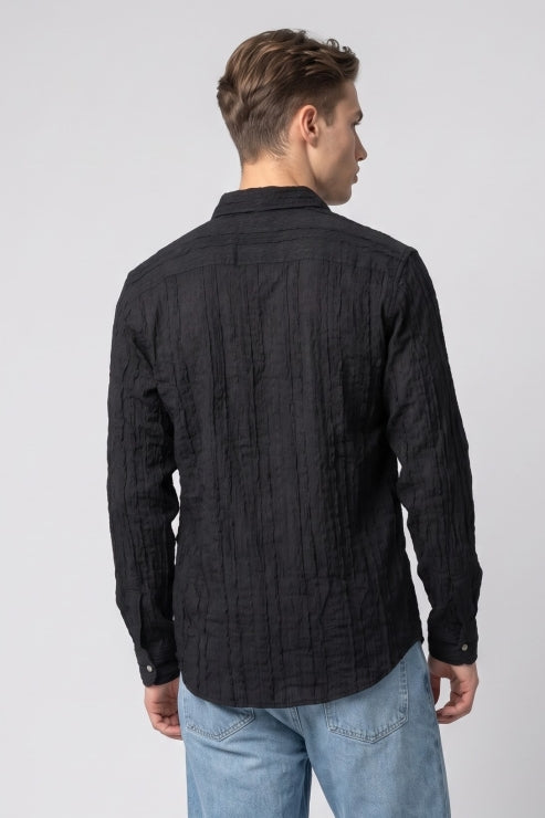 Black Stripe Regular Fit Shirt