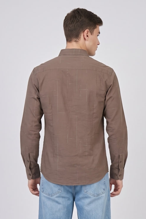 Abstract Print Regular Fit Shirt