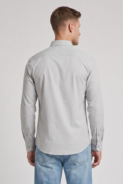 Light Grey Oxford Regular Fit Shirt