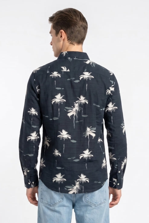 Coconut Tree Print Regular Fit Shirt