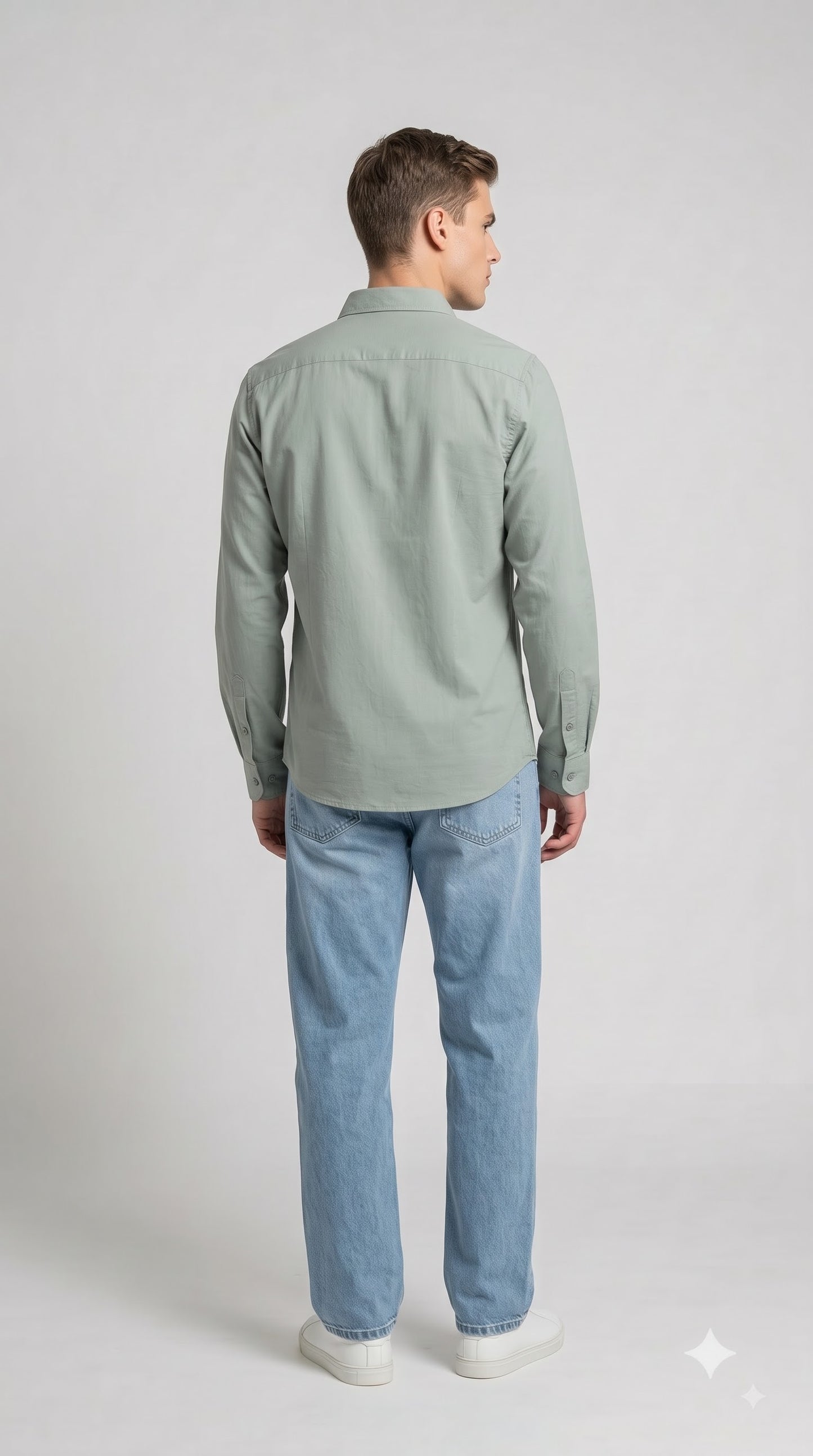 Greenish Crush Regular Fit Shirt