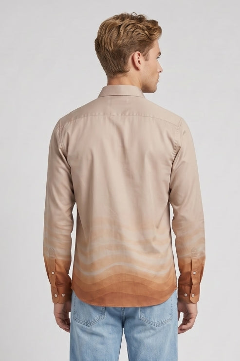 Shaded Melange Regular Fit Shirt