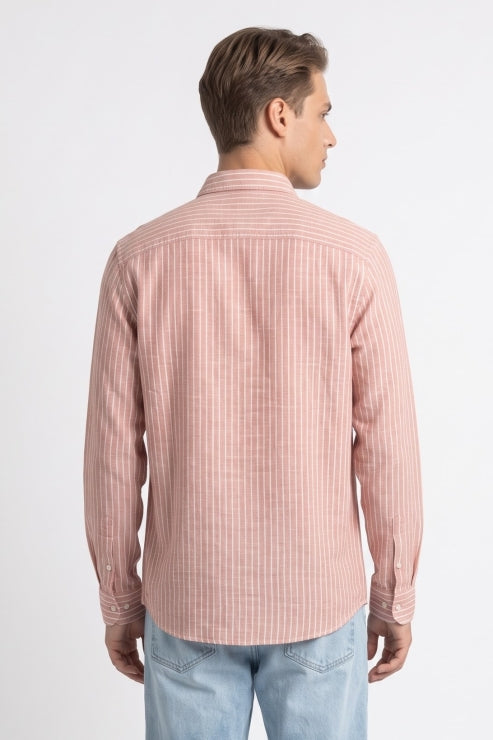 Pink Stripe Regular Fit Shirt