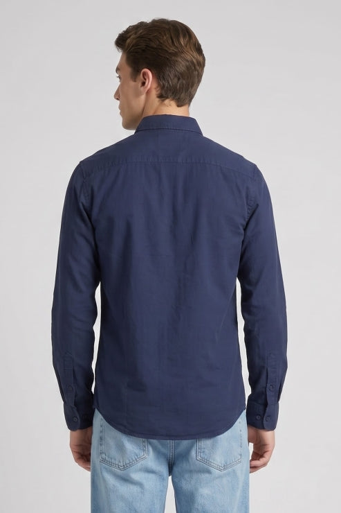 Navy Blue Regular Fit Shirt