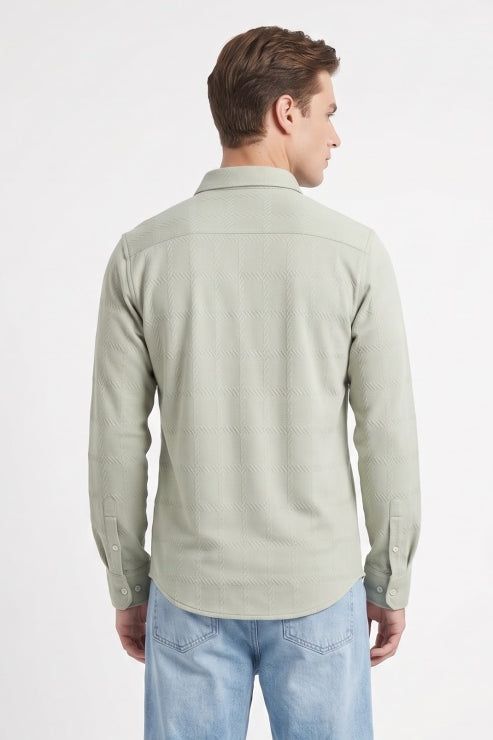 Pista Green Regular Fit Shirt