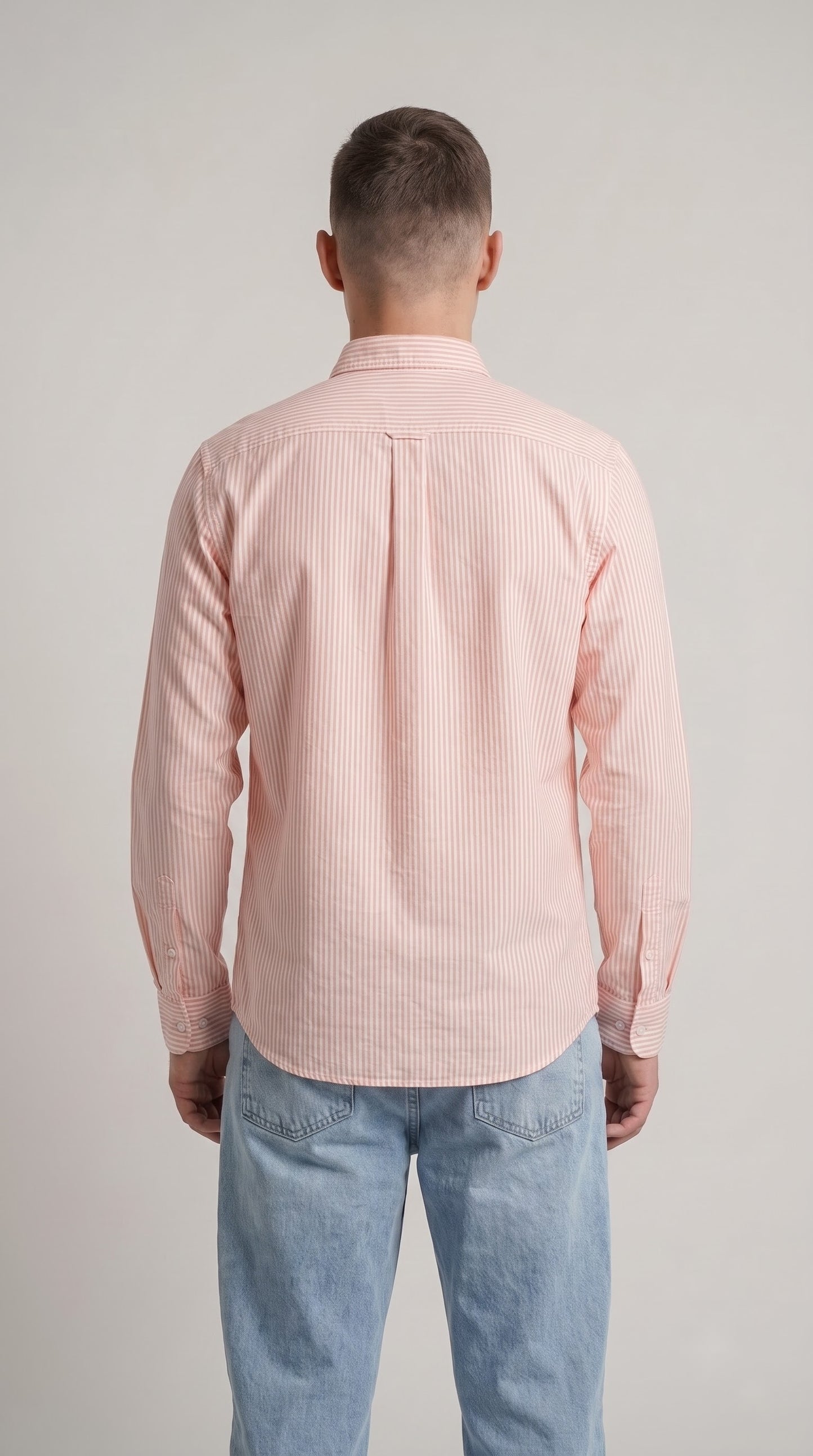 Pink Stripe Linen Regular Fit Shirt