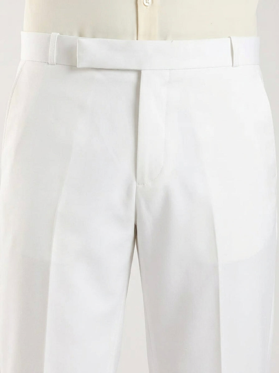 White Tailored Bootcut Stretch Trousers