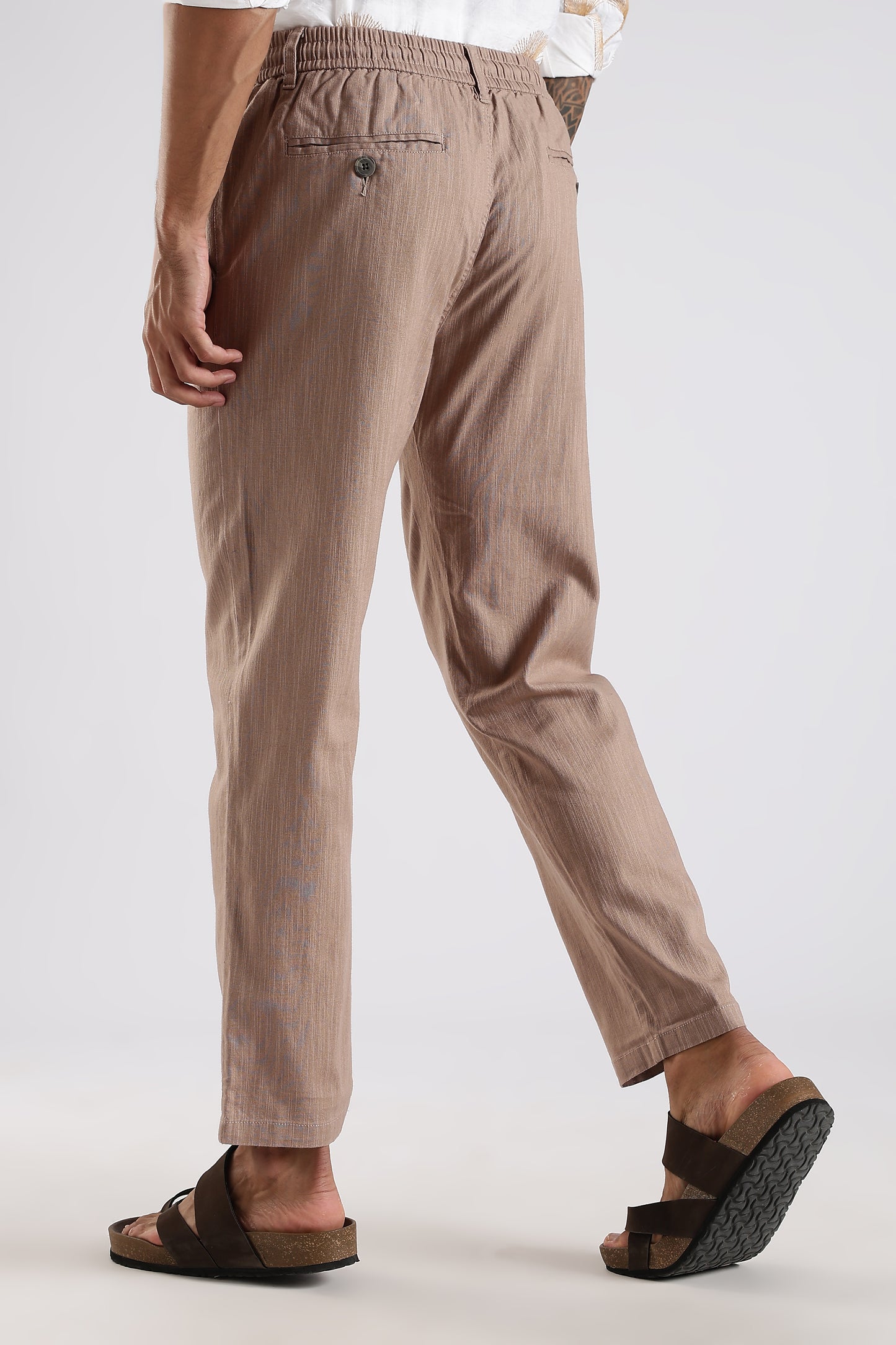 Regular Fit Light Brown Linen Trouser