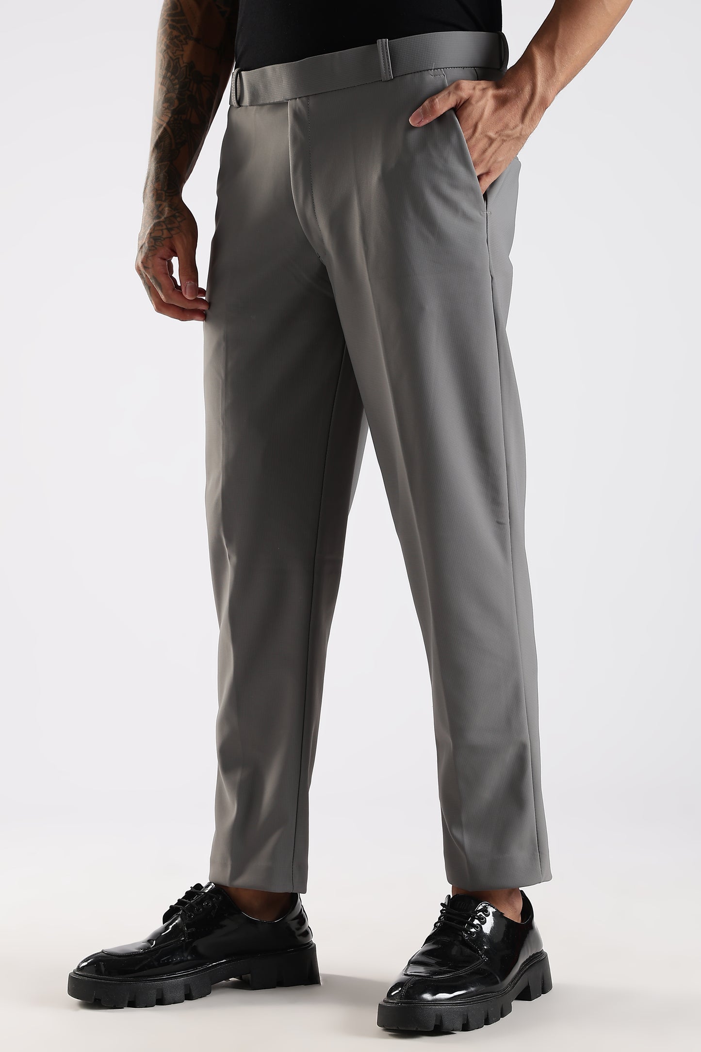 Regular Fit Light Grey Trouser