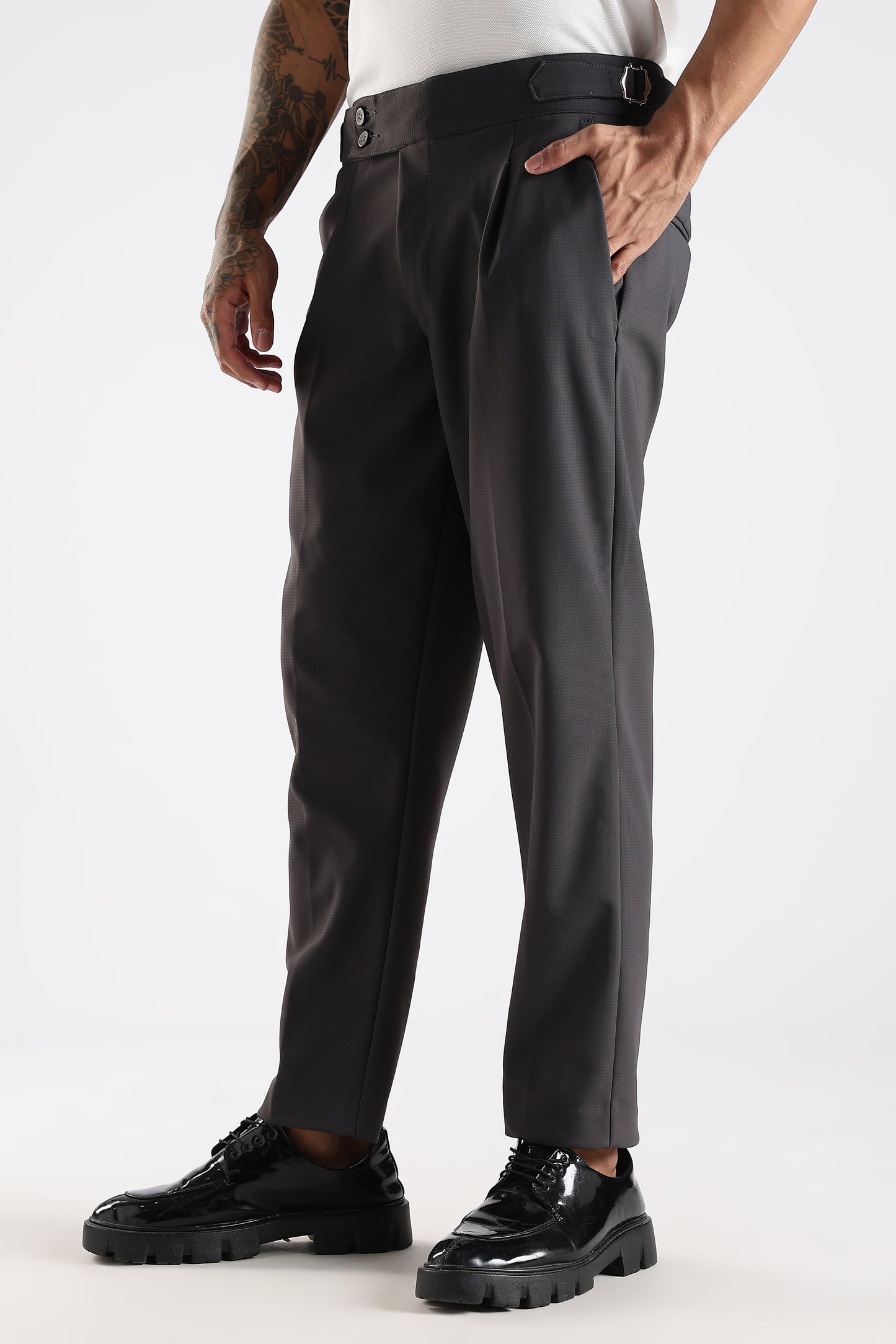 Regular Fit Charcoal Gray Gurka Trouser