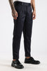 Regular Fit Dark Navy Blue Textured Gurkha Trousers
