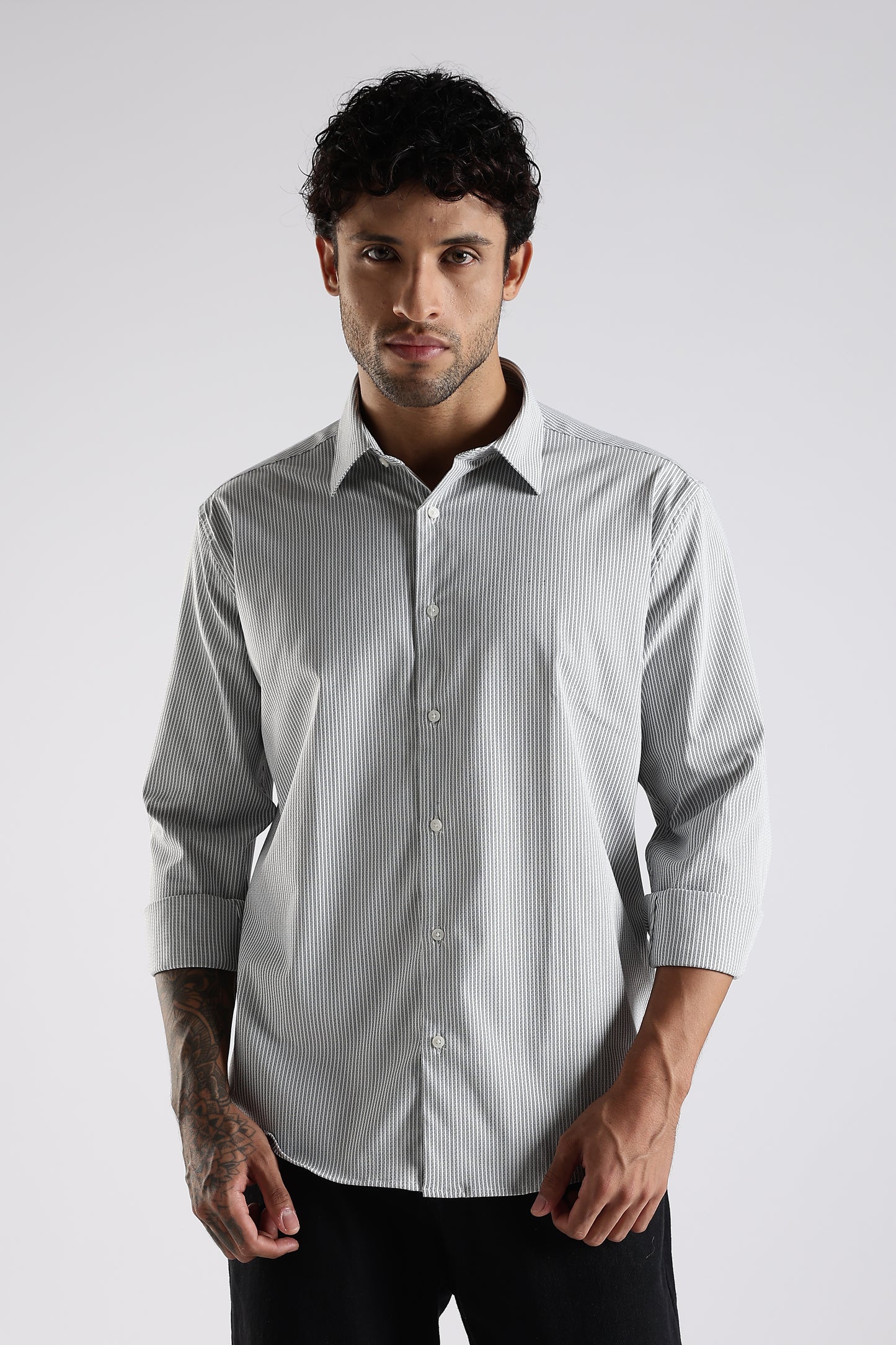 Regular Fit White Stripe Shirt