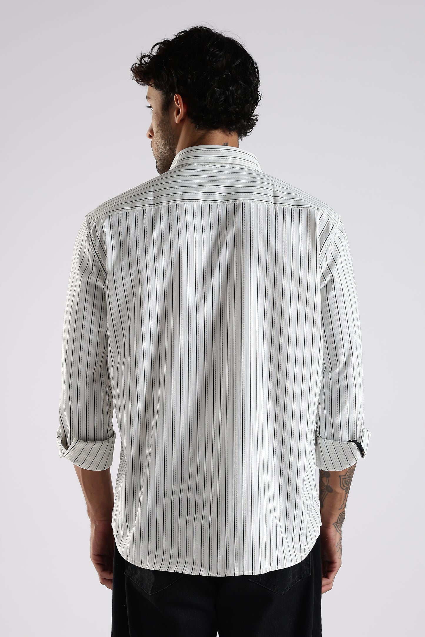 Regular Fit White Stripe Shirt