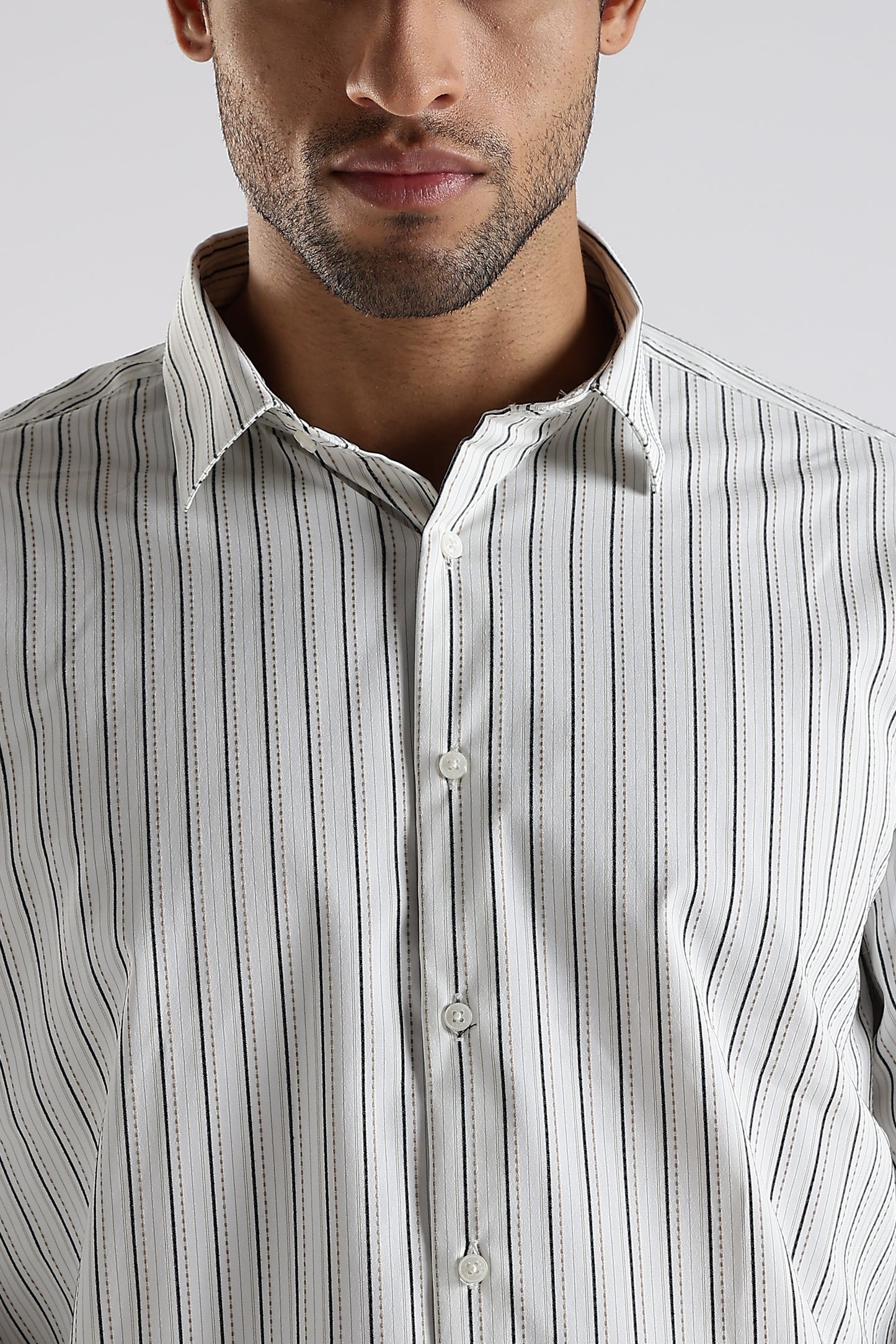 Regular Fit White Stripe Shirt