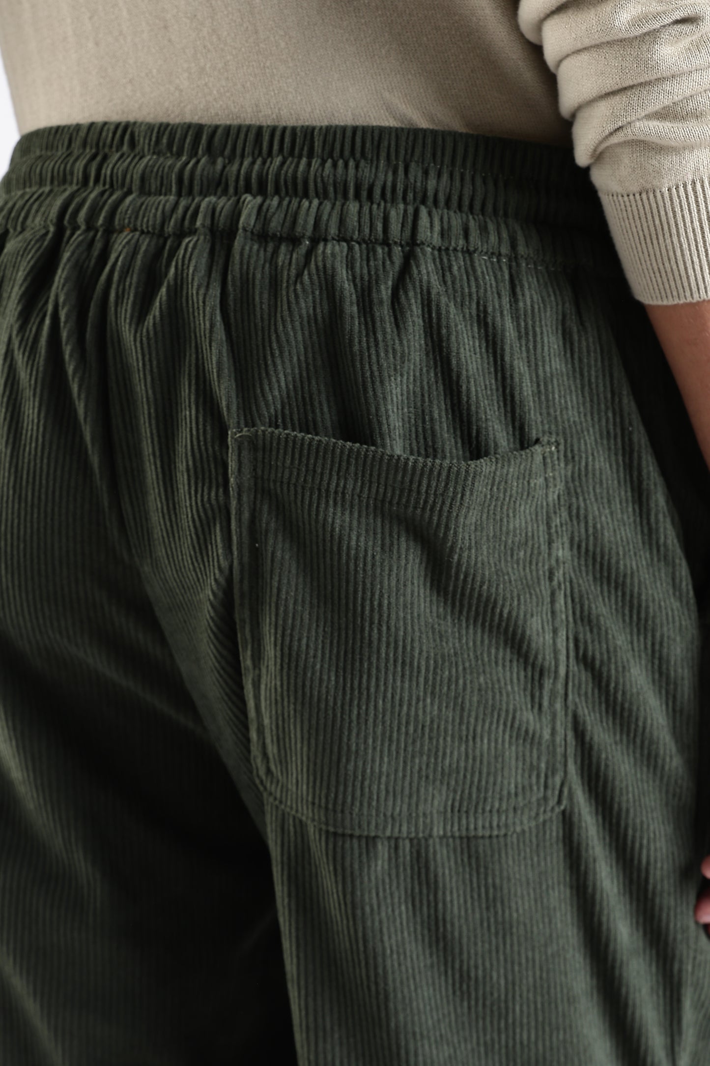 Regular Fit Courdrey Pants Dark Green