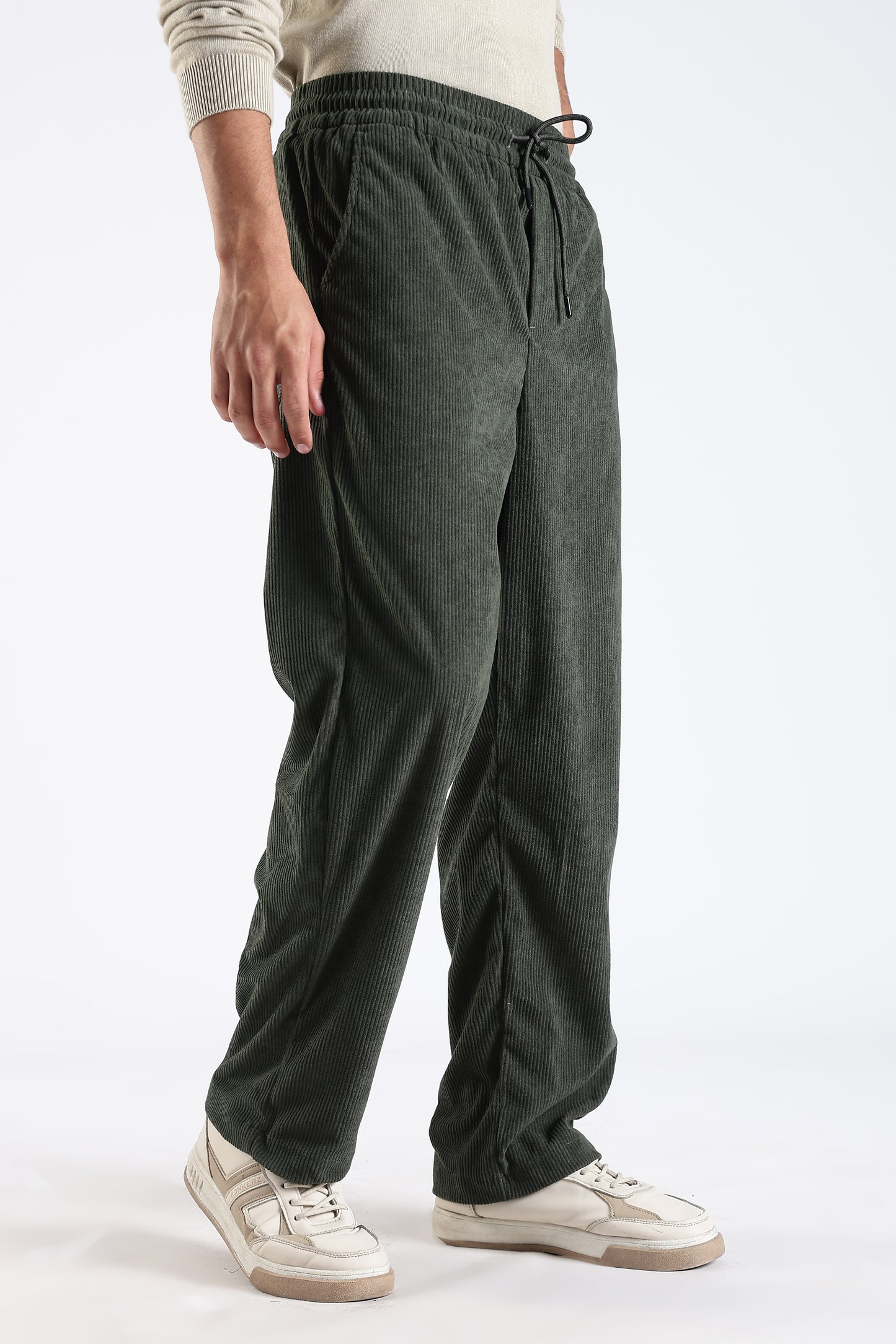 Regular Fit Courdrey Pants Dark Green