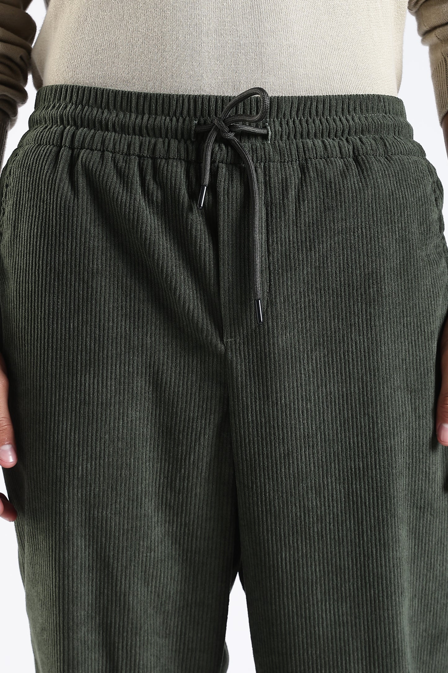 Regular Fit Courdrey Pants Dark Green