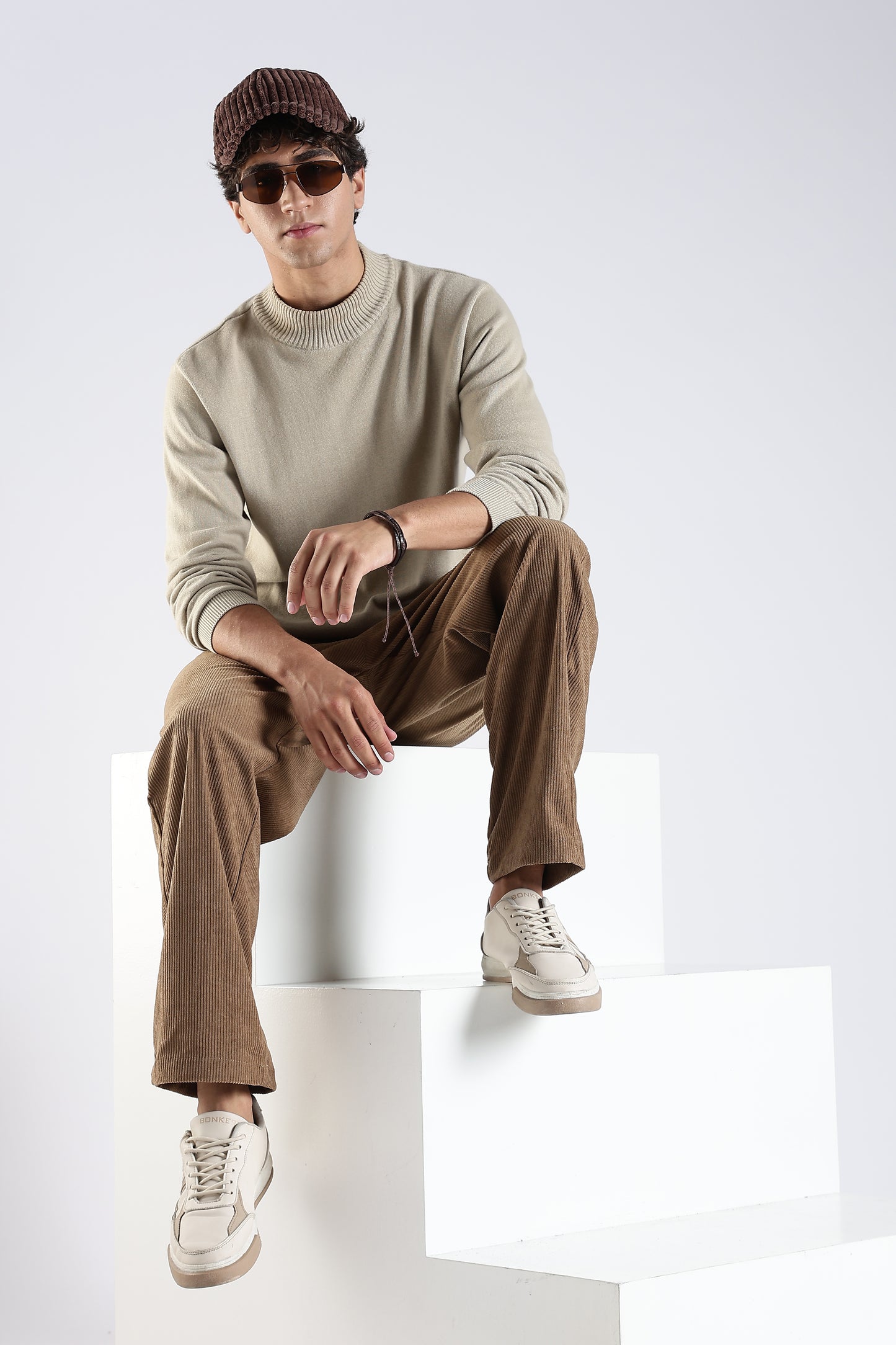 Regular Fit Courdrey Pants Camel Brown
