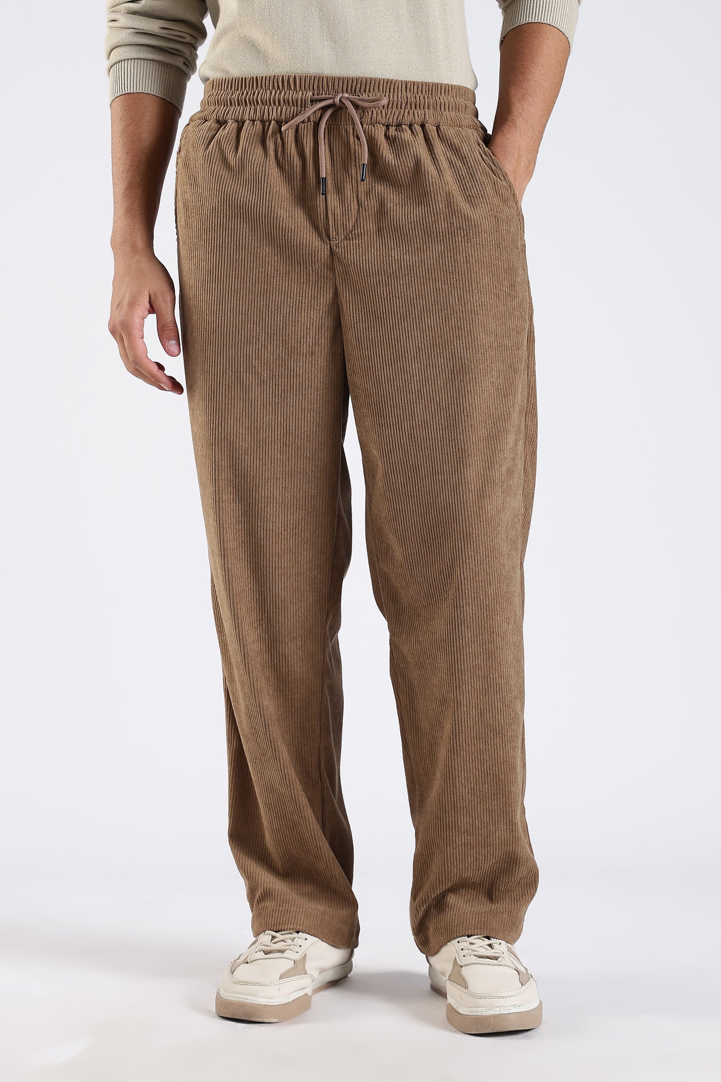 Regular Fit Courdrey Pants Camel Brown