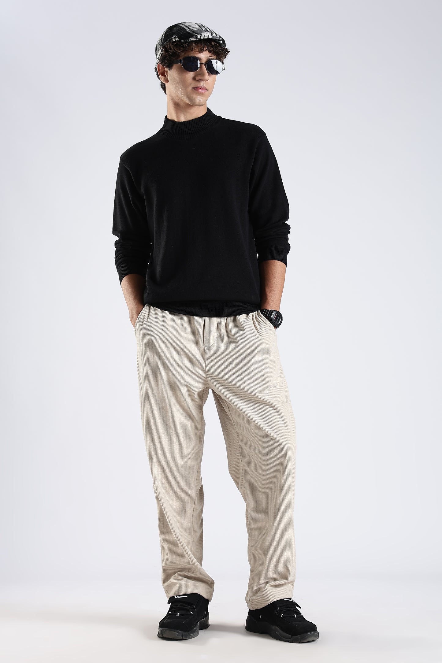 Regular Fit Courdrey Pants Beige